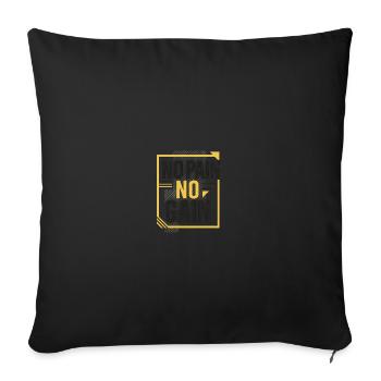 A motif with "No PAIN, NO GAIN" - Sofa pillowcase 17,3'' x 17,3'' (45 x 45 cm) - black - Front