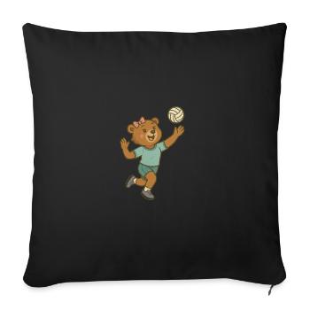 Volleyball - Bear - Sofa pillowcase 17,3'' x 17,3'' (45 x 45 cm) - black - Front