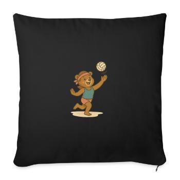 Beach volleyball - Bear - Sofa pillowcase 17,3'' x 17,3'' (45 x 45 cm) - black - Front