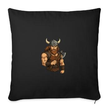 Viking - Housse de coussin décorative 45 x 45 cm - noir - Devant