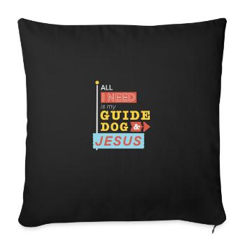 Blinder Blind Sehbehindert Witzig Geschenk - Sofakissenbezug 45 x 45 cm - Schwarz - Vorne