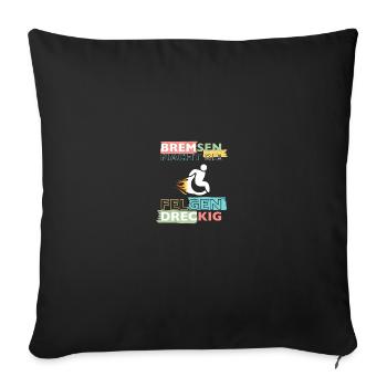 Le freinage salit les jantes - Housse de coussin décorative 45 x 45 cm - noir - Devant