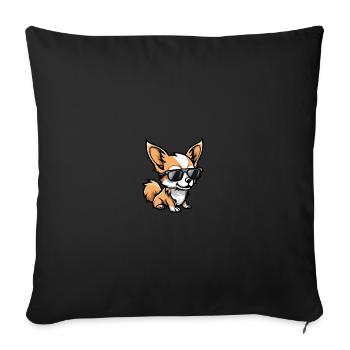 Chihuahua Chiens Cool Animal - Housse de coussin décorative 45 x 45 cm - noir - Devant