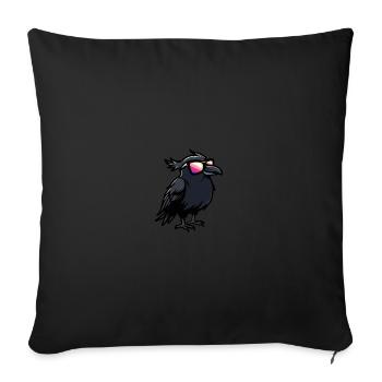 Corbeau Corbeau Animal cool - Housse de coussin décorative 45 x 45 cm - noir - Devant