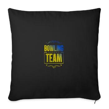 Bowling Crew - Sofa pillowcase 17,3'' x 17,3'' (45 x 45 cm) - black - Front
