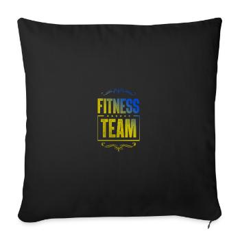 Fitness Crew - Sofa pillowcase 17,3'' x 17,3'' (45 x 45 cm) - black - Front