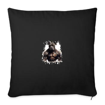 Muscles du chien - Housse de coussin décorative 45 x 45 cm - noir - Devant