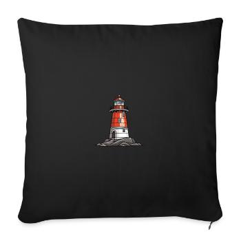 Phare - Housse de coussin décorative 45 x 45 cm - noir - Devant