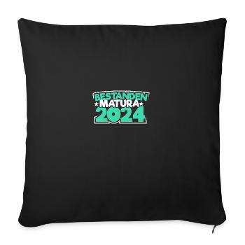 Matura 2024 Maturareise Maturafeier Maturant - Sofakissenbezug 45 x 45 cm - Schwarz - Vorne