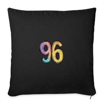 Bande dessinée à 96 numéros - Housse de coussin décorative 45 x 45 cm - noir - Devant