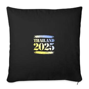 Thailand 2025 - Sofa pillowcase 17,3'' x 17,3'' (45 x 45 cm) - black - Front