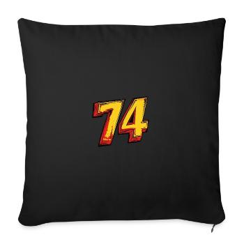 74 Number Comic - Sofa pillowcase 17,3'' x 17,3'' (45 x 45 cm) - black - Front
