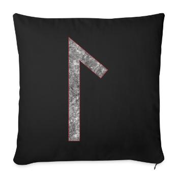 Rune Laguz L - Housse de coussin décorative 45 x 45 cm - noir - Devant