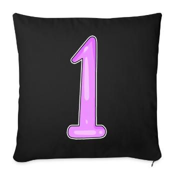 1 Gagnant - Housse de coussin décorative 45 x 45 cm - noir - Devant