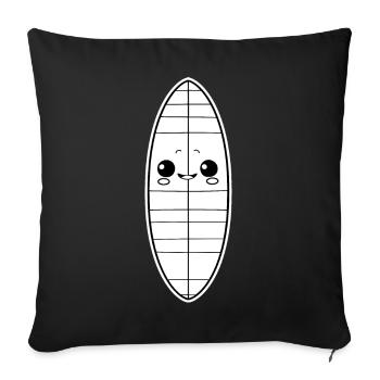 Surfboard Cartoon Style - Sofa pillowcase 17,3'' x 17,3'' (45 x 45 cm) - black - Front
