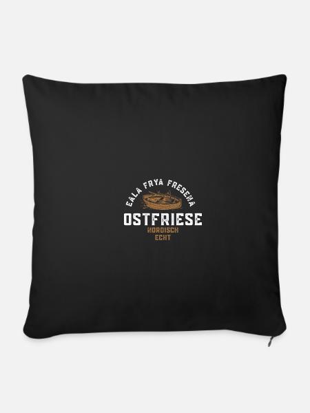 Ostfriese Eala Frya Fresena Nordisch Ostfriesland - Sofakissenbezug 45 x 45 cm - Schwarz