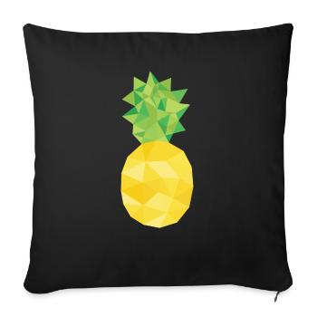 Ananas - Sofakissenbezug 45 x 45 cm - Schwarz - Vorne