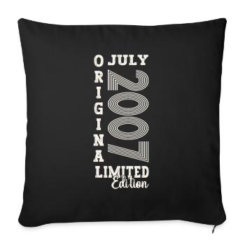 16th Birthday Man Original July Vintage 2007 - Sofa pillowcase 17,3'' x 17,3'' (45 x 45 cm) - black - Front