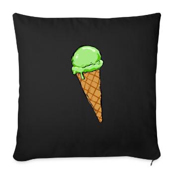 Eis Beach - Sofa pillowcase 17,3'' x 17,3'' (45 x 45 cm) - black - Front