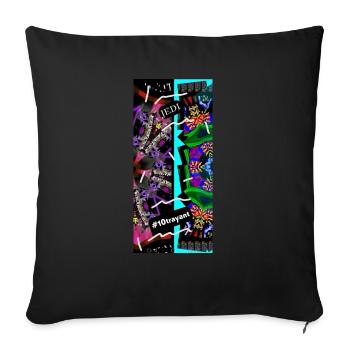 Sabre Laser Turquoise 10t 4000 - Housse de coussin décorative 45 x 45 cm - noir - Devant