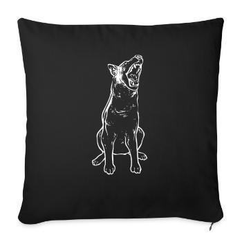 Malinois Belgian Shepherd Mechelaar Dog - Sofa pillowcase 17,3'' x 17,3'' (45 x 45 cm) - black - Front