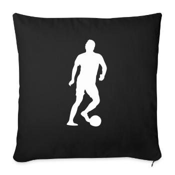 soccer player soccer - Sofa pillowcase 17,3'' x 17,3'' (45 x 45 cm) - black - Front
