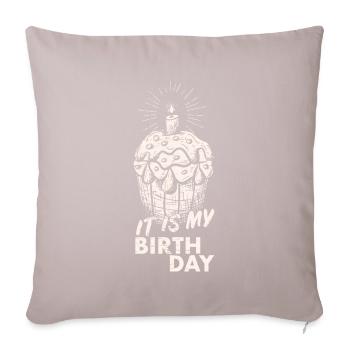 birthday - Sofa pillowcase 17,3'' x 17,3'' (45 x 45 cm) - light taupe - Front