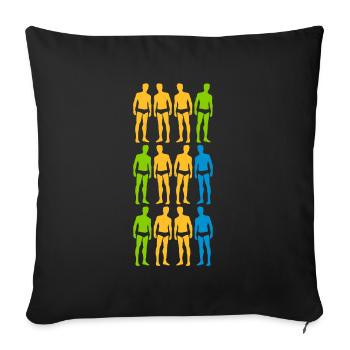 swimming swimming trunks lake - Sofa pillowcase 17,3'' x 17,3'' (45 x 45 cm) - black - Front