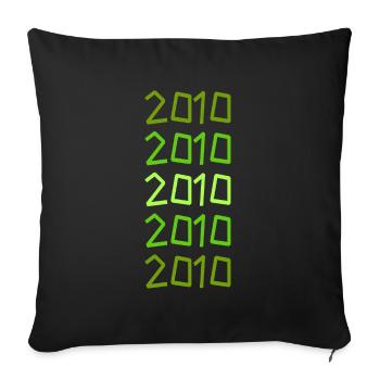 2010 2010 - Housse de coussin décorative 45 x 45 cm - noir - Devant