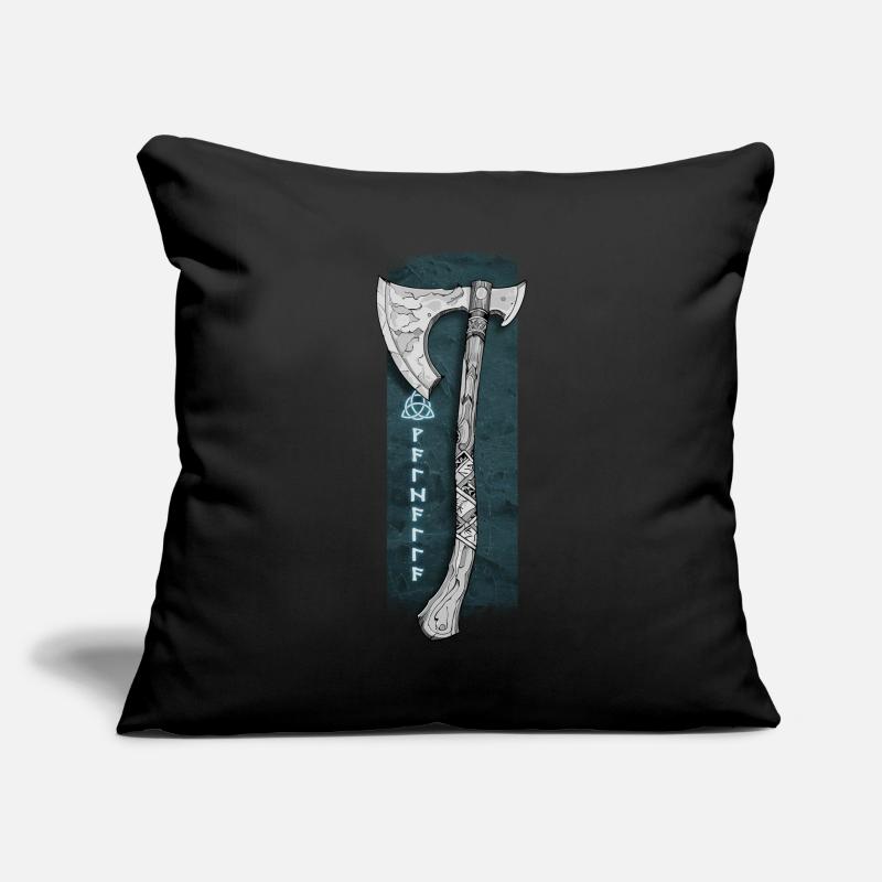 Warrior's Path: Axe and Celtic Runes Sofa pillowcase 17,3'' x 17,3'' (45 x 45 cm)