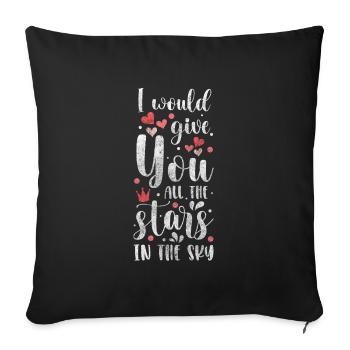 Nuit de rêve stellaire - Housse de coussin décorative 45 x 45 cm - noir - Devant