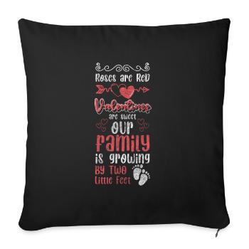 Baby Birth Heart Children - Sofa pillowcase 17,3'' x 17,3'' (45 x 45 cm) - black - Front