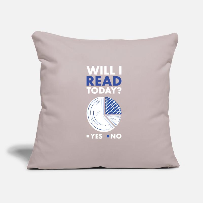 Reader Will I Read Today Sofa pillowcase 17,3'' x 17,3'' (45 x 45 cm)