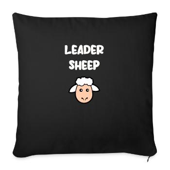 Leadersheep - Housse de coussin décorative 45 x 45 cm - noir - Devant