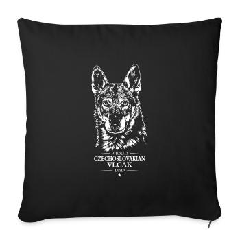 Tchécoslovaque Vlcak Papa Chien Chien Wilsigns - Housse de coussin décorative 45 x 45 cm - noir - Devant