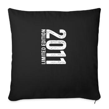 Born In February 2011 Retro 2011 Anniversary - Sofa pillowcase 17,3'' x 17,3'' (45 x 45 cm) - black - Front