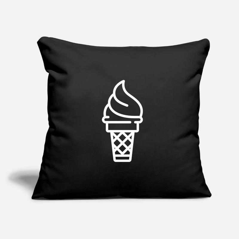 Softeis Essen Motiv Geschenk Idee weiß Sofakissenbezug 45 x 45 cm