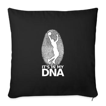 Basketteur basket-ball DNA basketteur - Housse de coussin décorative 45 x 45 cm - noir - Devant