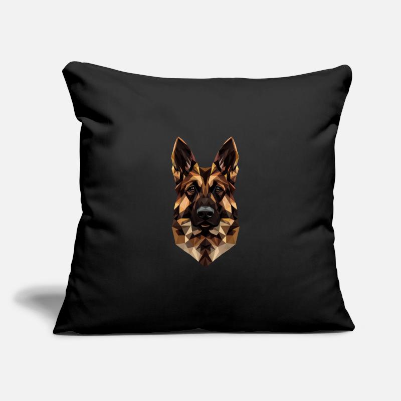 Deutscher Schäferhund Low Poly Design Sofakissenbezug 45 x 45 cm