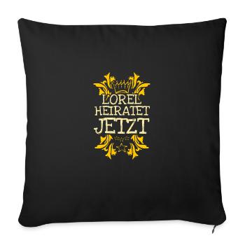 Lorel als Bachelor - Sofakissenbezug 45 x 45 cm - Schwarz - Vorne
