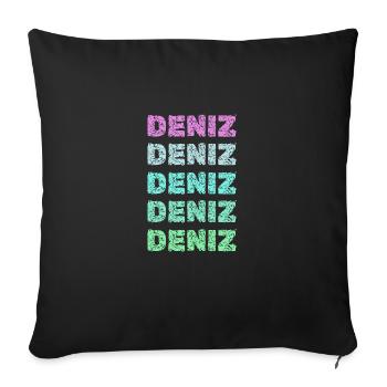 Deniz Deniz - Sofa pillowcase 17,3'' x 17,3'' (45 x 45 cm) - black - Front