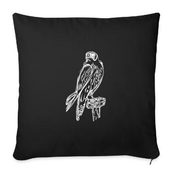 Faucon élégant avec des ailes et des griffes - Housse de coussin décorative 45 x 45 cm - noir - Devant