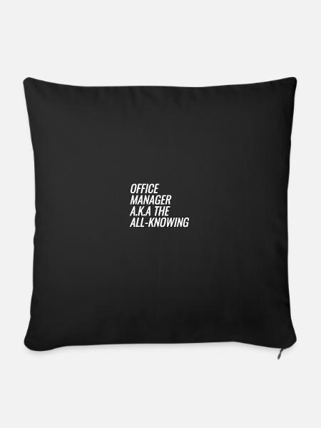 Office-Manager - Sofakissenbezug 45 x 45 cm - Schwarz