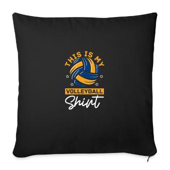 Volleyball Beach Volleyball - Sofa pillowcase 17,3'' x 17,3'' (45 x 45 cm) - black - Front