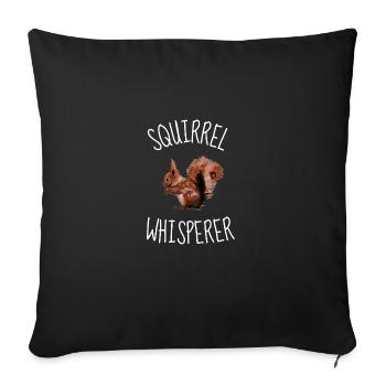 Rodent Squirrel - Sofa pillowcase 17,3'' x 17,3'' (45 x 45 cm) - black - Front