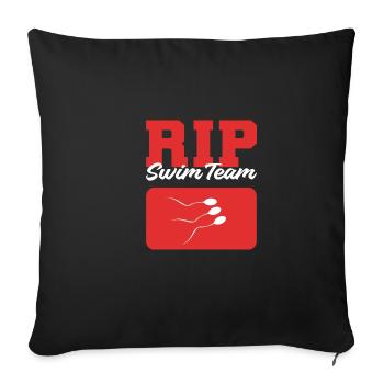 Équipe Rip Swim. Poison urologue - Housse de coussin décorative 45 x 45 cm - noir - Devant