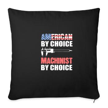 Maschinist nach Wahl Mechaniker Geschenk - Sofakissenbezug 45 x 45 cm - Schwarz - Vorne