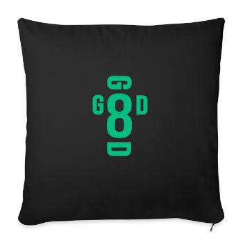 Jesus Christ "good god" belief in God bibelfers - Sofa pillowcase 17,3'' x 17,3'' (45 x 45 cm) - black - Front