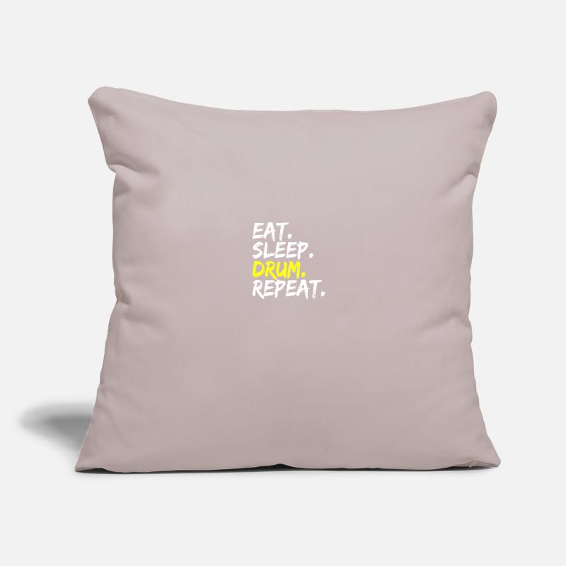 Eat Drum Sleep Repeat Drum Drum Player Sofa pillowcase 17,3'' x 17,3'' (45 x 45 cm)