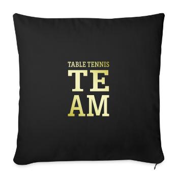 Table Tennis Team - Sofa pillowcase 17,3'' x 17,3'' (45 x 45 cm) - black - Front